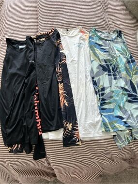 Women’s XS–S Rash Guard Bundle | Columbia + Athletic Swim Tops | Quick Dry